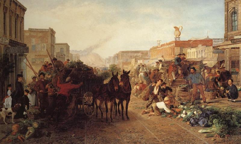 Market Scene,Sansome Street,San Francisco, Hahn William